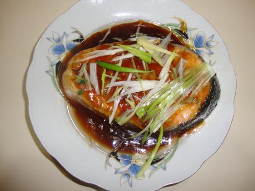 Steam fish salmon