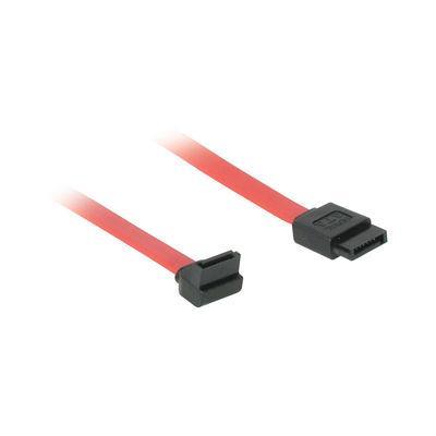 18in 7-pin 180anddeg, to 90anddeg, 1-Device Serial ATA Cable
