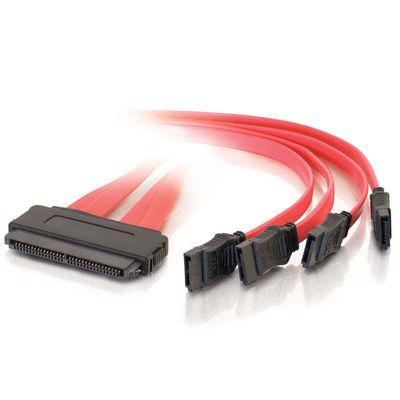 0.5m SAS 32-pin to Four SATA Cable