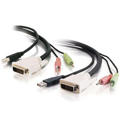 6ft DVI + trade, Dual Link, USB 2.0 KVM Cable with Speaker and Mic