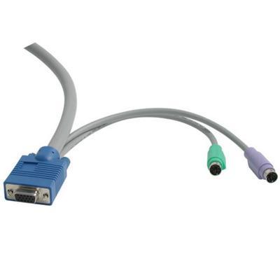 10ft 3-in-1 VGA M/F, PS/2 M/M KVM Cable