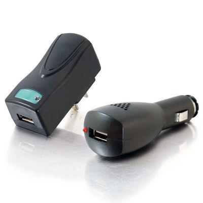 AC and DC to USB Travel Charger Bundle
