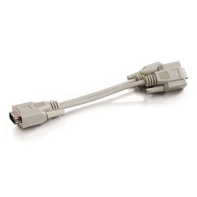 8in One HD15 VGA Male to Two HD15 VGA Female Y-Cable