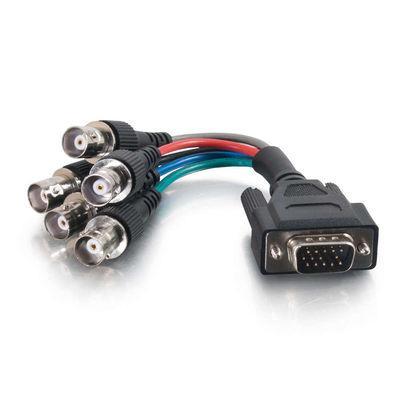 6in Premium VGA Male to RGBHV (5-BNC) Female Video Cable