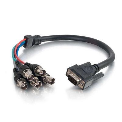 1.5ft Premium VGA Male to RGBHV (5-BNC) Female Video Cable