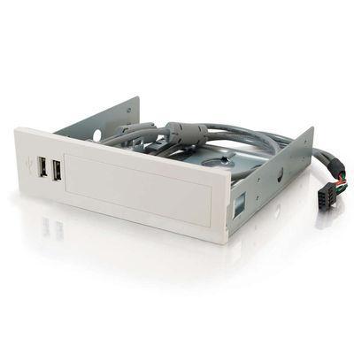 2-port USB 2.0 Front Bay Hub - White