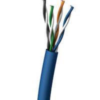500ft Cat5E UTP 350 MHz Solid PVC CMR-Rated Cable - Blue