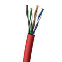 500ft Cat5E UTP 350 MHz Solid PVC CMR-Rated Cable - Red