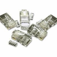 RJ45 Cat5E Modular Plug (with Load Bar) for Round Solid/Stranded Cable - 50pk
