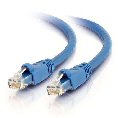 1ft Cat6a 600 MHz Snagless Patch Cable - Blue