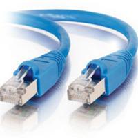 1ft Cat6a 600 MHz Shielded Snagless Patch Cable - Blue