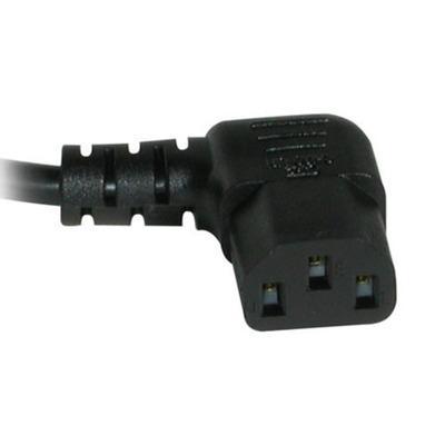 10ft 18 AWG Universal Right Angle Power Cord (NEMA 5-15P to IEC320C13R)
