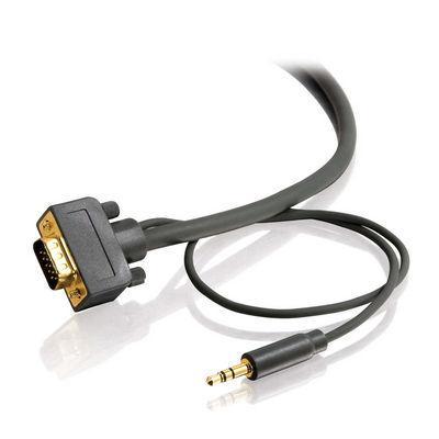 6ft Flexima + trade, HD15 UXGA, 3.5mm Stereo Audio M/M Monitor Cable