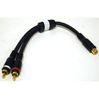 6in Velocity + trade, Two RCA Stereo Male to One RCA Mono Female Y-Cable