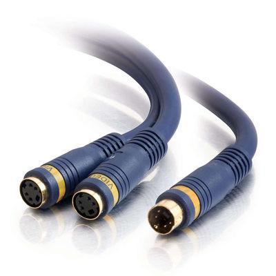 1ft Velocity + trade, One S-Video Male to Two S-Video Female Y-Cable
