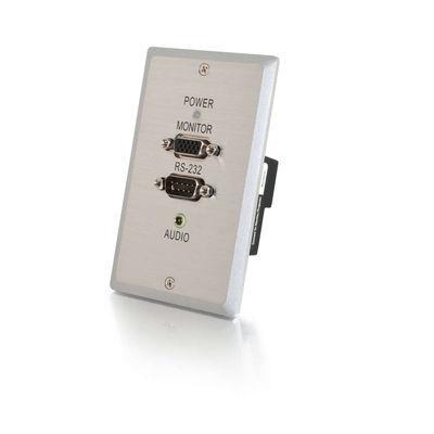 TruLink(R) VGA 3.5mm Audio RS232 over Cat5 Wall Plate Receiver- 500ft