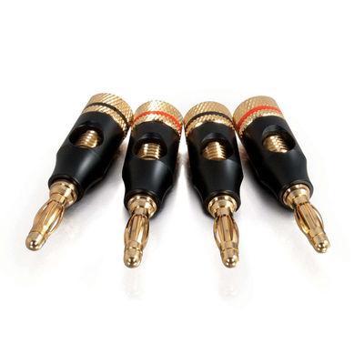 8 AWG Screw-On Banana Plug Speaker Connector - 4pk