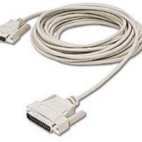 10ft DB25 Male to DB9 Female Null Modem Cable