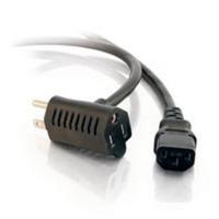 3ft 16 AWG Universal Power Cord With Extra Outlet