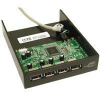 4-Port USB 2.0 Front-Bay Hub - Black
