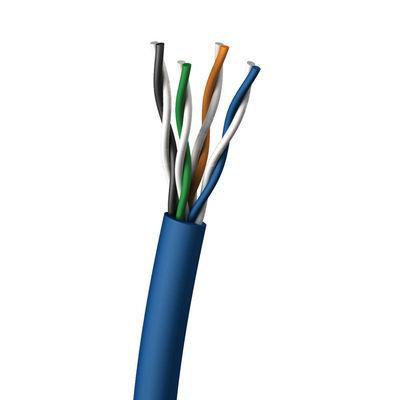 1000ft Cat5E Shielded 350 MHz Solid PVC CM/CMG-Rated Cable - Blue