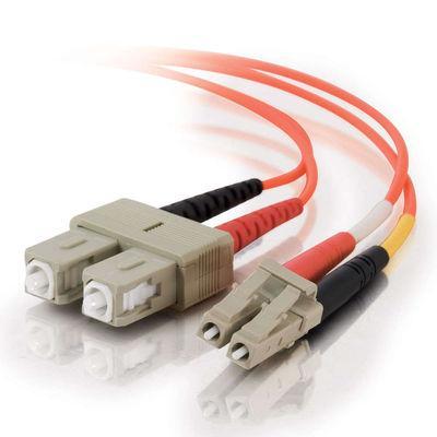 2m LC/SC Duplex 62.5/125 Multimode Fiber Patch Cable - Orange
