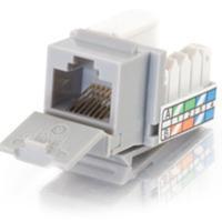90anddeg, Cat5E RJ45 UTP Keystone Jack - Gray