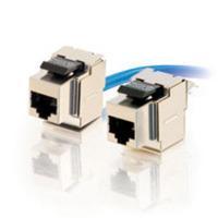 90anddeg, Cat6 RJ45 UTP Shielded Keystone Jack - Silver