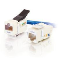 Cat5E RJ45 UTP Toolless Keystone Jack - White