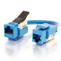 Cat5E RJ45 UTP Toolless Keystone Jack - Blue