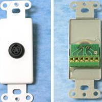 Decorative S-Video Wall Plate Insert - White