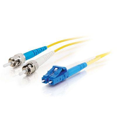 1m LC/ST Simplex 9/125 Single Mode Fiber Patch Cable - Yellow