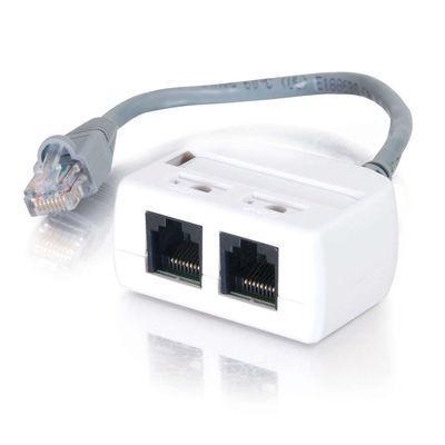 6in 2-Port RJ45 Splitter/Combiner Cable