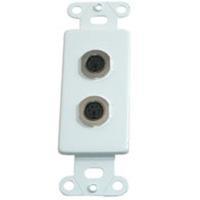 Decorative PS/2 Keyboard and Mouse Wall Plate Insert - White