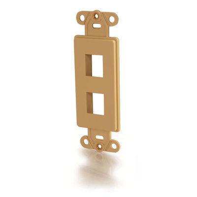 Decorative 2-Port Multimedia Keystone Insert - Ivory