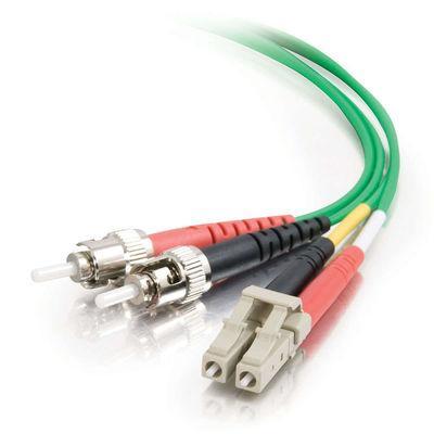 1m LC/ST Duplex 62.5/125 Multimode Fiber Patch Cable - Green