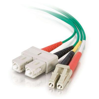 1m LC/SC Duplex 62.5/125 Multimode Fiber Patch Cable - Green