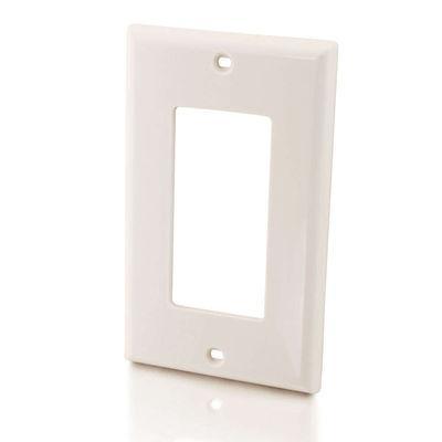 Decorative Single Gang Wall Plate - White