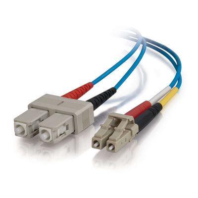 1m LC/SC Duplex 50/125 Multimode Fiber Patch Cable - Blue