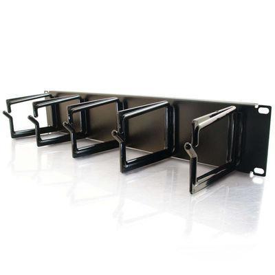 2u (3.5in) Cable Management Panel with 5 D-Rings