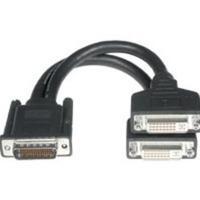 9in One LFH-59 (DMS-59) Male to Two DVI-I + trade, Female Cable