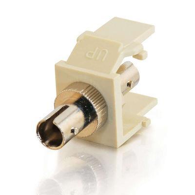 Snap-In ST Fiber F/F Keystone Insert Module - Ivory