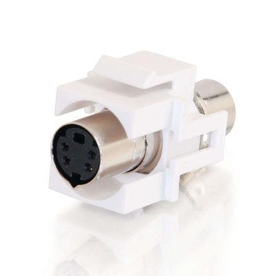 Snap-In S-Video F/F Keystone Module - White