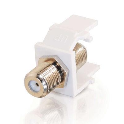 Snap-In F-Type F/F Keystone Insert Module - White