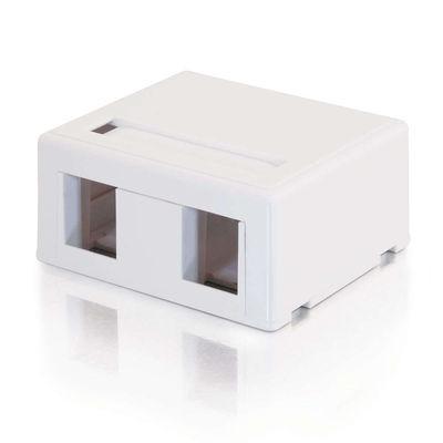 2-Port Keystone Jack Surface Mount Box - White
