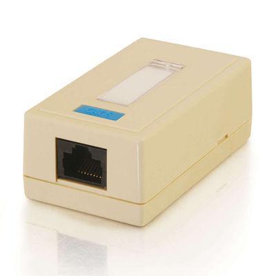 1-Port Cat5E Surface Mount Box - Ivory