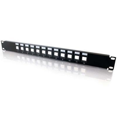 12-Port Blank Keystone/Multimedia Patch Panel