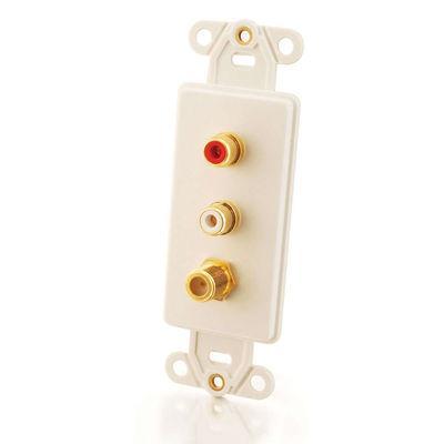 Decorative Gold Dual RCA/Single F-Type Multimedia Insert