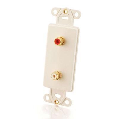 Decorative Gold Dual RCA Multimedia Insert