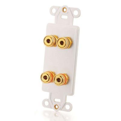 Decorative Gold 2-Pair Banana Jack Insert